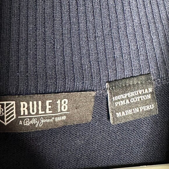 NWT Rule 18 Striped Long Sleeve Sweater - 100% Peruvian Pima Cotton - Men's XXL - Picture 3 of 10